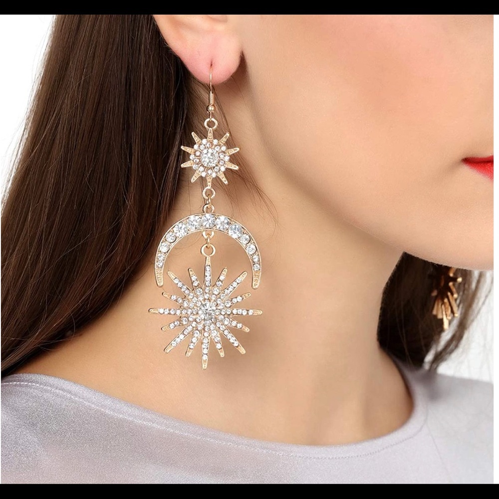 Sun and moon earrings